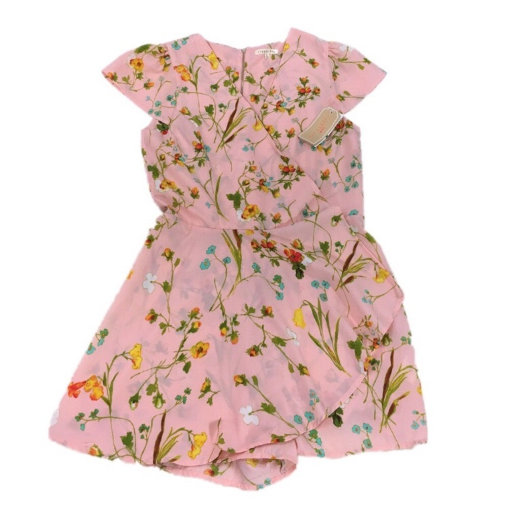 NWT Copper Key Pink Floral Romper Size L